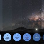 光害が夜空に与える影響を示す比較写真