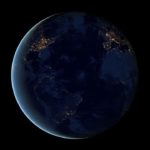 夜間の衛星光観測イメージ(NASA)