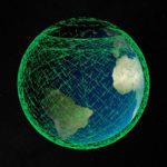 地球周回衛星の可視化イメージ(NASA)
