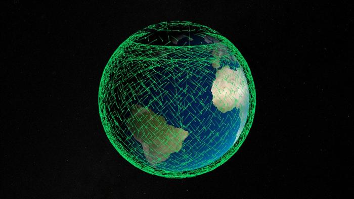 地球周回衛星コンステレーションの可視化イメージ(NASA)